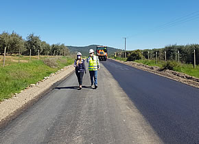 MOP pavimenta ruta en Pencahue que mejorará la conectividad con el cerro la Virgen de Talca