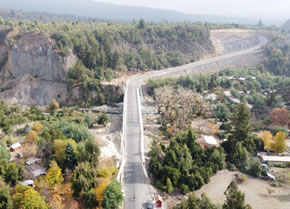 MOP avanza en el mejoramiento de la ruta al Parque Nacional Radal Siete Tazas