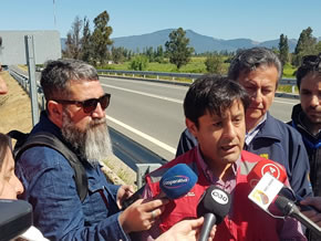 Autoridades inspeccionaron puente Marimaura que une Linares y San Javier