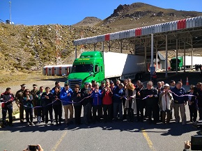 Autoridades dan el vamos al transporte de carga por el Paso Internacional Pehuenche