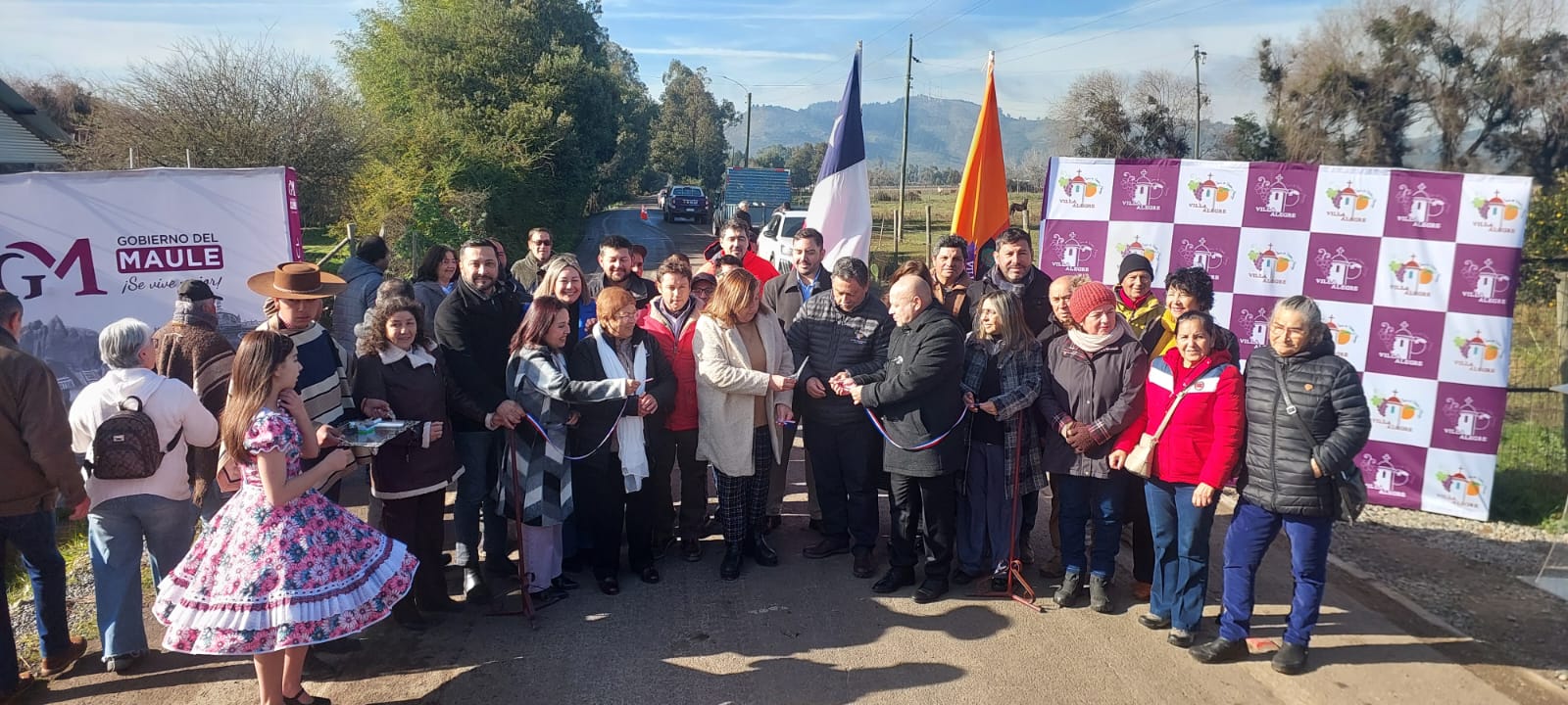 Gobierno Regional del Maule y el Ministerio de Obras Públicas inauguraron 15 kilómetros de caminos en la comuna de Villa Alegre